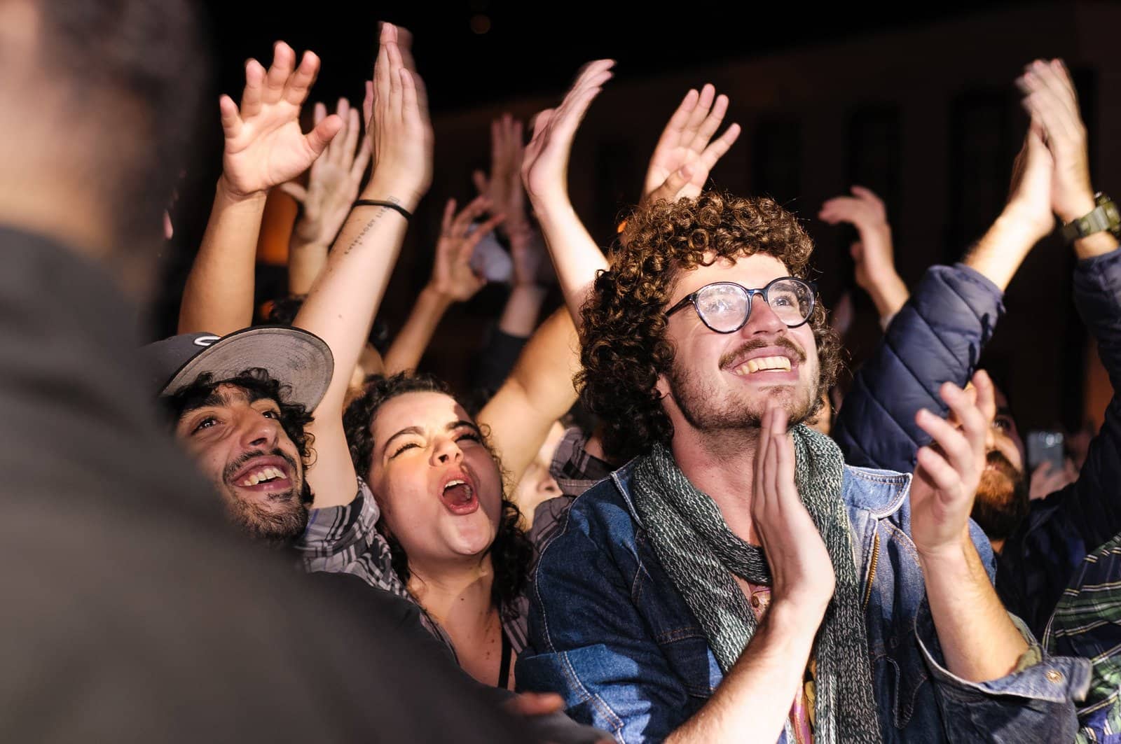 Image of a small crowd at a live concert